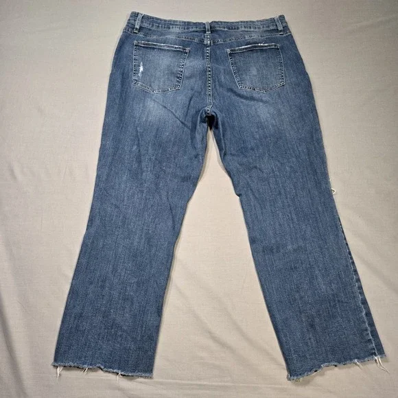 Pistola‎ Women 22W High Rise Distressed Skinny Jeans Medium Wash Raw Hem Blue - Picture 3 of 11